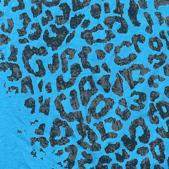 Cacique Sleepwear Pajama Top 1X Women's Plus Size 18/20‎ Blue Animal Print PJ - Picture 7 of 11